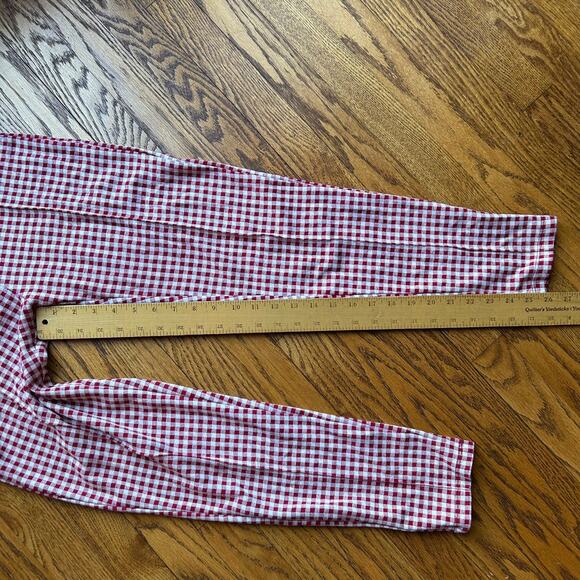 Free People red and white gingham high waisted skinny pants Size 2 - Picture 6 of 9